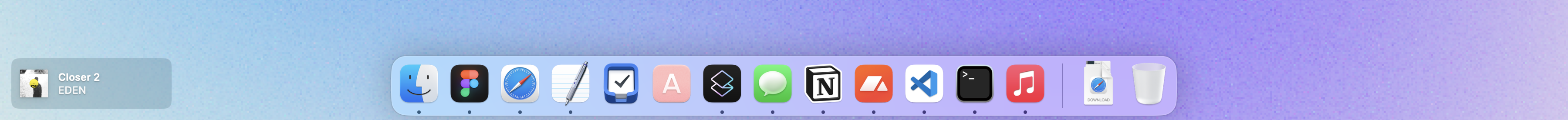 Image of a macOS dock